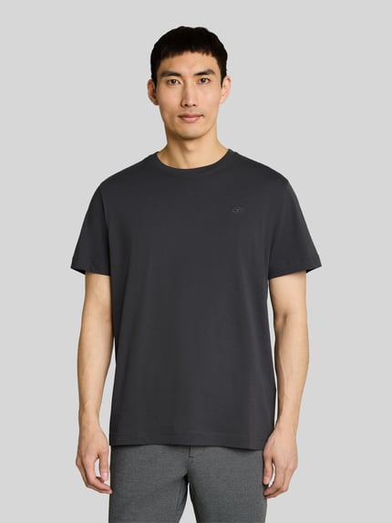 Tom Tailor Regular Fit T-Shirt aus reiner Baumwolle Dunkelgrau 4