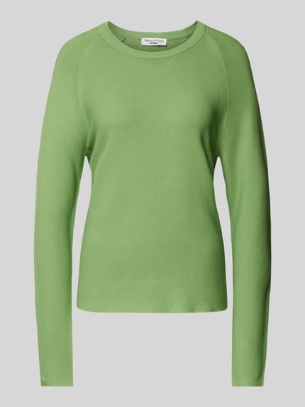 Marc O'Polo DENIM Gebreide pullover met geribde ronde hals Lichtgroen - 2