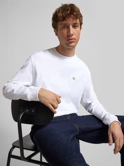 Calvin Klein Jeans Sweatshirt met labeldetail en ronde hals Wit - 3