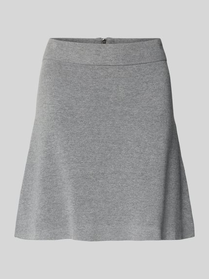 VERO MODA Spódnica mini rozkloszowana z mieszanki wiskozy model ‘SABA’ Średnioszary melanż 2