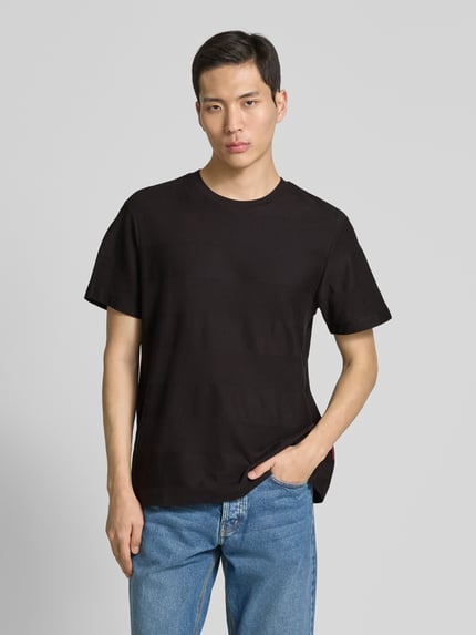 JOOP! JEANS T-Shirt mit Strukturmuster Modell 'Ismet' Black 4