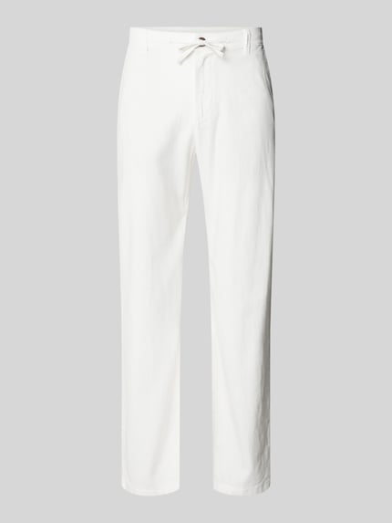 Produktfoto, Loose Fit Leinenhose mit Tunnelzug Modell 'BRODY' von Selected Homme, Optik: Unifarben, Material: Bio-Baumwoll-Leinen-Mix, Flammgarn
