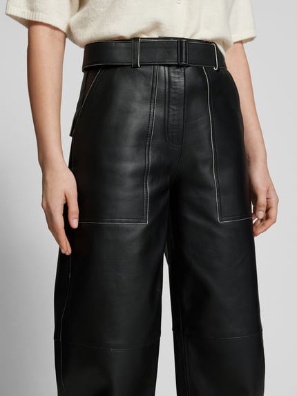 Joseph Regular Fit Lederhose Black 3