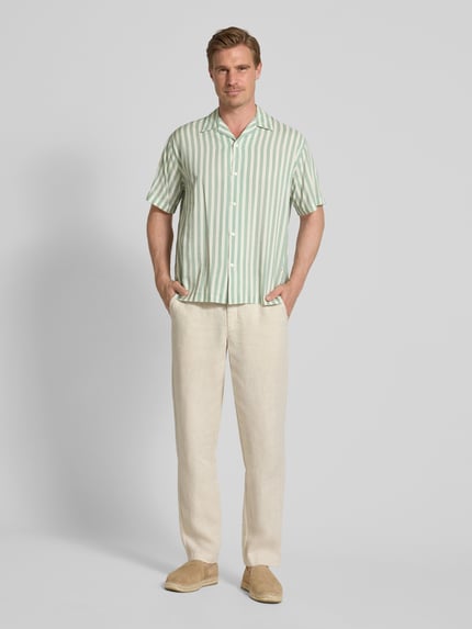 Selected Relaxed fit vrijetijdsoverhemd van een mix van katoen en modal Zwart - 1