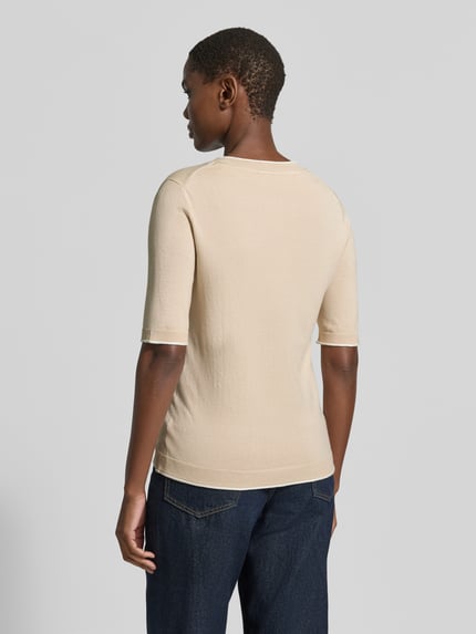 s.Oliver BLACK LABEL Regular Fit Pullover aus Viskose-Mix Beige 5