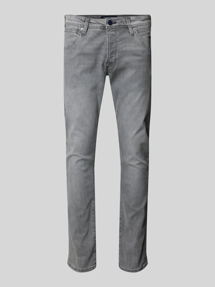 JACK & JONES Jeansy o kroju slim fit z bocznymi, wpuszczanymi kieszeniami model ‘GLENN’ Jeansowy niebieski 2