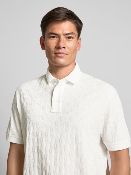Armani Exchange Koszulka polo z detalami z logo Biały 3