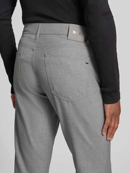 Brax Straight Fit Stoffhose mit 5-Pocket-Design Silber 3