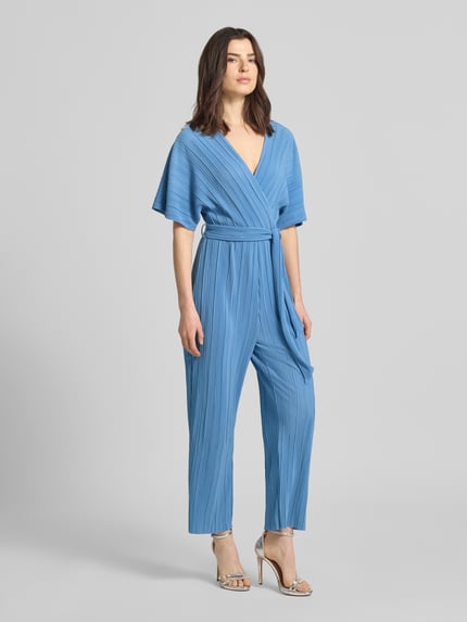 YAS Regular fit jumpsuit met V-hals Model 'Olinda' Lichtblauw - 1