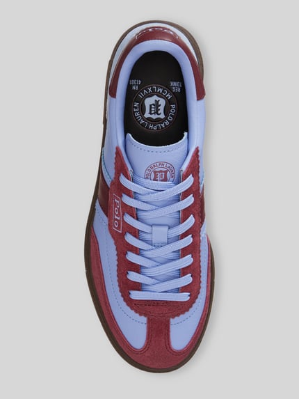 Polo Ralph Lauren Sneaker aus echtem Rindvelours Hellblau 3