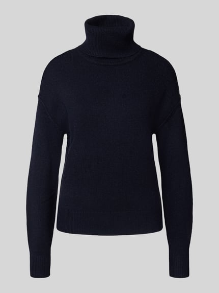 Christian Berg Woman Relaxed fit coltrui met breistructuur Donkerblauw - 2