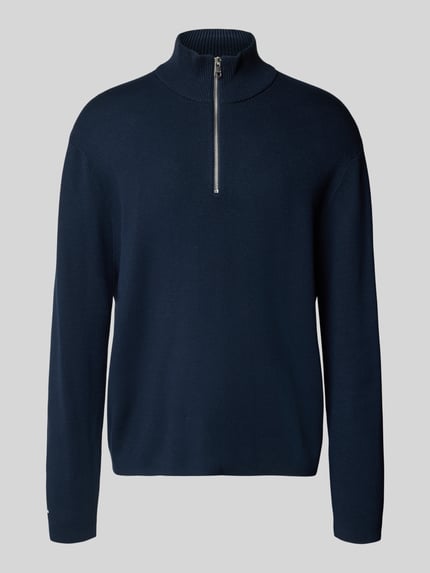 Relaxed Fit Troyer aus Viskose-Mix Modell 'TELLER' Shop The Look MANNEQUINE