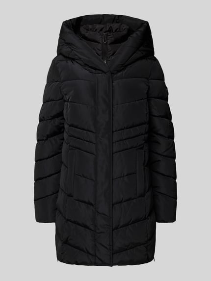 Tom Tailor Regular Fit Steppmantel mit Kapuze Black 2