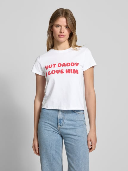 REVIEW T-Shirt mit Statement-Stitching Weiss 4