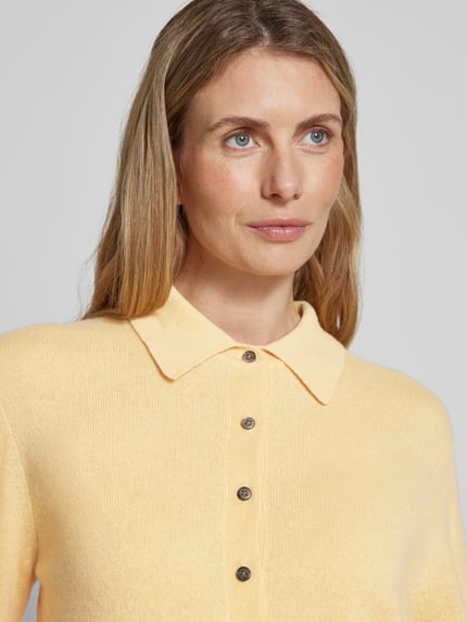 (THE MERCER) N.Y. Cardigan van kasjmier met doorknoopsluiting Lichtgeel - 3