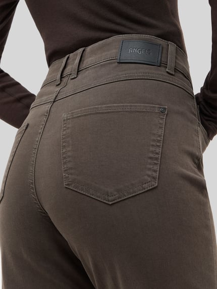 ANGELS Straight Fit Jeans aus Baumwoll-Mix Modell 'Lara' Dunkelbraun 3