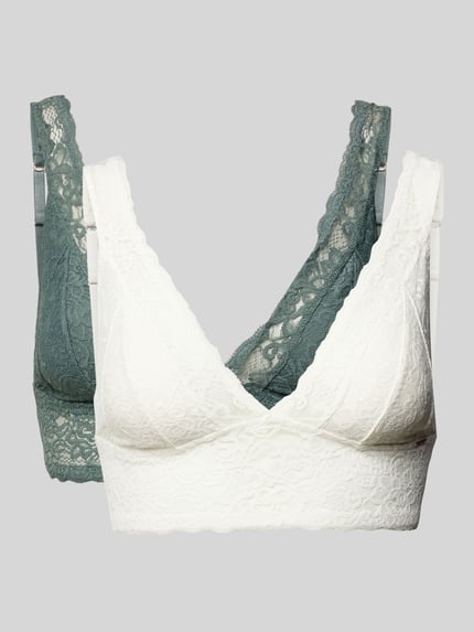 Beha met haakjessluiting in een set van twee stuks, model 'LANA' Shop The Look MANNEQUINE