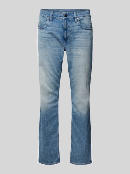 G-Star RAW Straight fit jeans met labelpatch, model 'Mosa' Blauw - 2