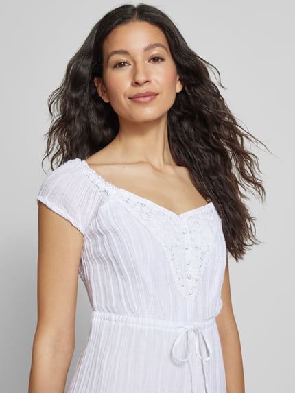 GUESS Mini-jurk met vierkante hals Wit - 3