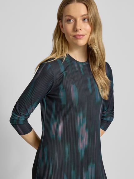 Jake*s Casual Midi-jurk met plissévouwen Zwart - 3