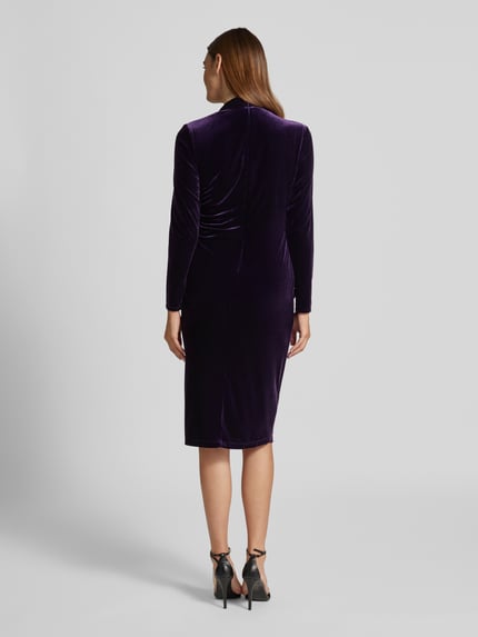 Lauren Ralph Lauren Midi-juk van fluweel met plooien, model 'FELRAD' Violet - 5