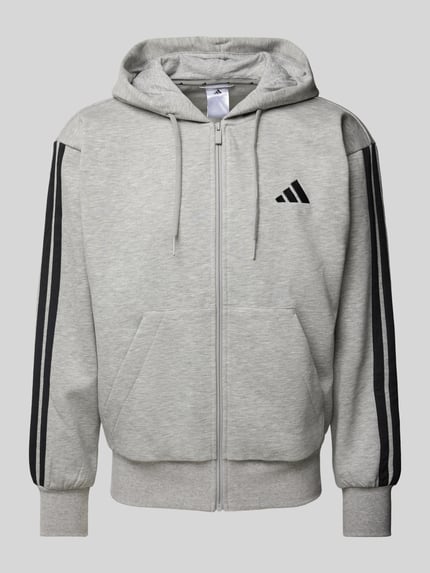 adidas Sportswear Sweatjacke mit Viskose-Anteil und Logo-Stitching Hellgrau 2
