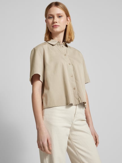 Jake*s Casual Bluzka o kroju regular fit z listwą guzikową na całej długości Ziemisty brązowy 3