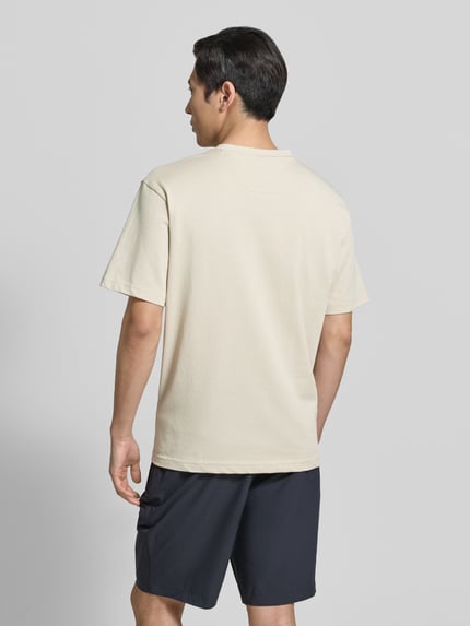 BOSS Green męski t-shirt o kroju regular fit z czystej bawełny model 'TEE 10' Piaskowy 5