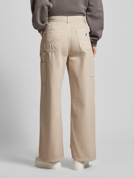 Carhartt Work In Progress Broek met wijde pijpen, model 'JENS' Steengrijs - 5