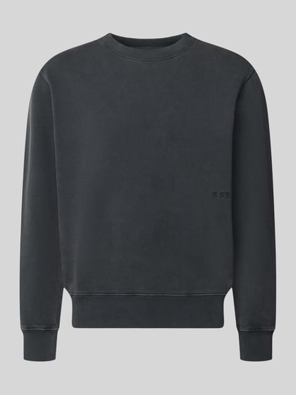 Edwin Sweatshirt aus reiner Baumwolle mit Stickerei Modell 'Axiom' Dunkelgrau 2