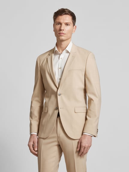 HUGO Pak met reverskraag, model 'Arti/Hesten' Beige - 4
