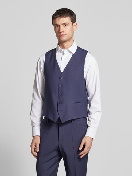 Pierre Cardin Regular fit gilet van scheerwolmix, model 'HUGO' Blauw - 4