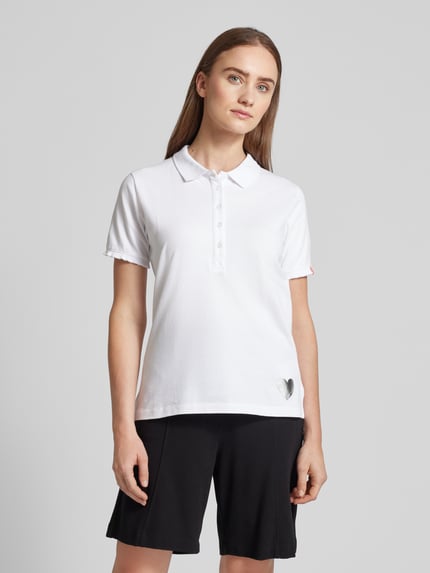 Frieda & Freddies Poloshirt met motiefprint Wit - 4
