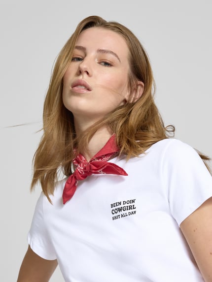 REVIEW T-shirt met statementprint Wit - 3