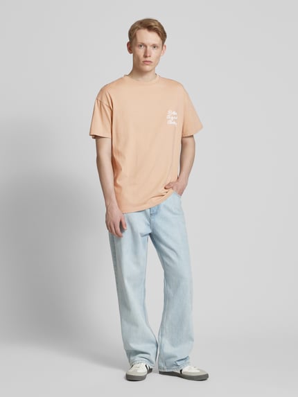 BLKVIS T-Shirt mit Label-Stitching Modell 'PRIMAVERA' Sand 1