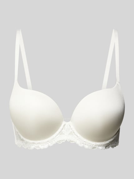 DORINA Super Push up Biustonosz z detalami z koronki Model „CLAIRE” Złamany biały 1