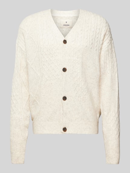 JACK & JONES Premium Gebreid jack met kabelpatroon, model 'MARKUS' Offwhite - 2