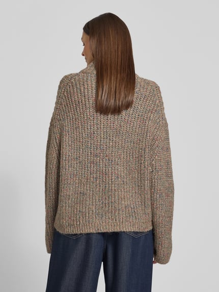 Jake*s Casual Sweter z dzianiny ze stójką Oliwkowy 5