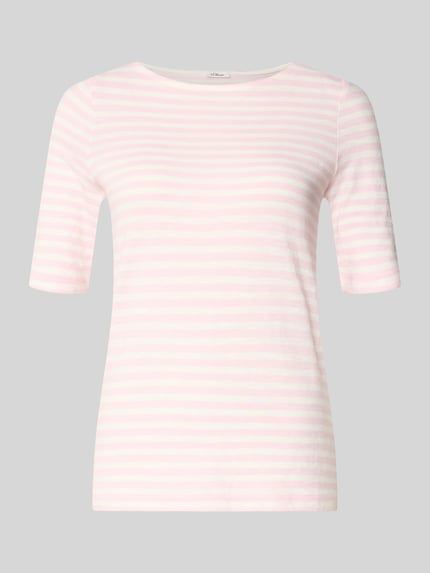 s.Oliver RED LABEL relaxed fit T-shirt van puur katoen Lichtroze - 2