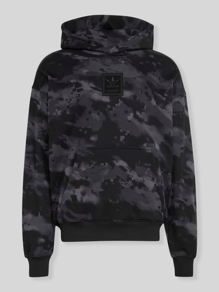 adidas Originals Bluza rozpinana o kroju relaxed fit z czystej bawełny Czarny 2