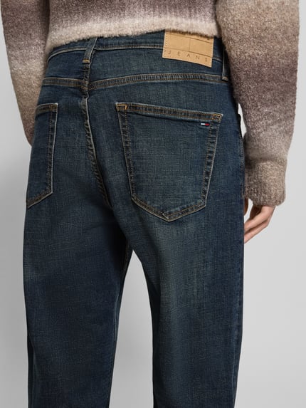Tommy Jeans Straight fit jeans van katoenmix Donkerblauw - 3
