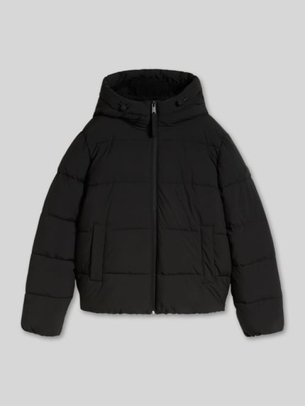 Tom Tailor Denim kurtka w stylu puffer z kapturem o kroju regular fit Czarny 2