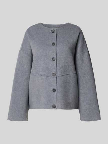 SUNCOO PARIS Kurtka o kroju loose fit z mieszanki wełny model „EDDY” Średnioszary 2