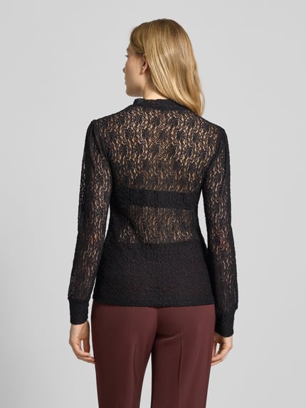 Christian Berg Woman Longsleeve im semitransparentem Design Black 5