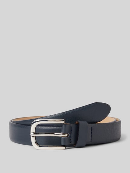Weinmann Leren riem met doornsluiting model 'Sauvage' Donkerblauw - 1