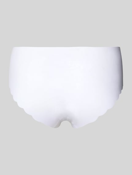 Produktfoto, Panty mit Wellensaum von Skiny in Weiß, Material-Mix mit Stretch-Anteil, körpernahe Passform, elastischer Bund