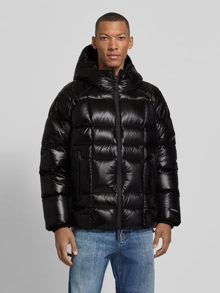 Dsquared2 Ready to Wear kurtka o kroju regular fit z kapturem model '3D Down' Czarny 4