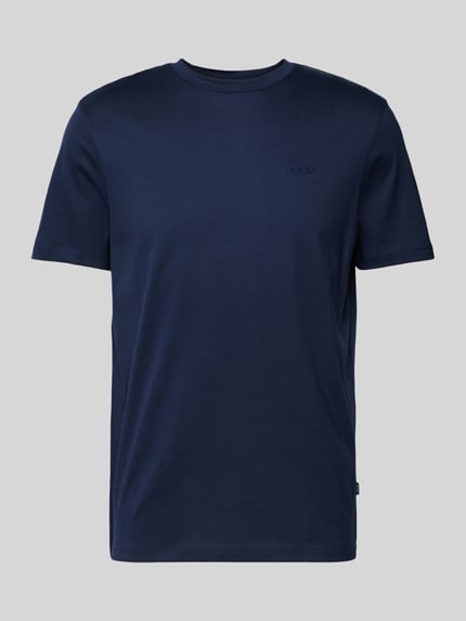 JOOP! COLLECTION T-Shirt mit geripptem Rundhalsausschnitt Modell 'Cosmo' Dunkelblau 2