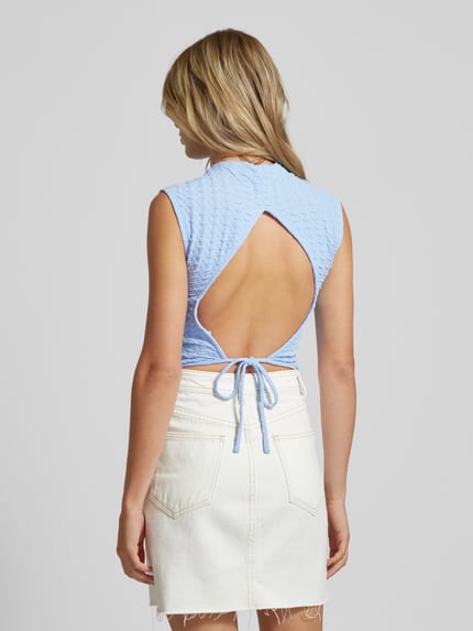 Gina Tricot Tanktop mit Cut Out Blau 5
