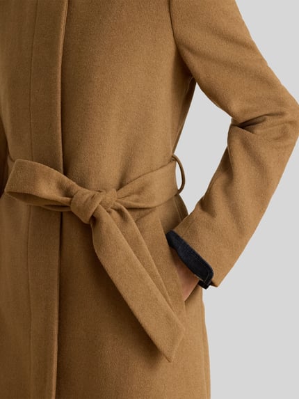 Lauren Ralph Lauren płaszcz o kroju regular fit z mieszanki wełny z domieszką kaszmiru Camel 6